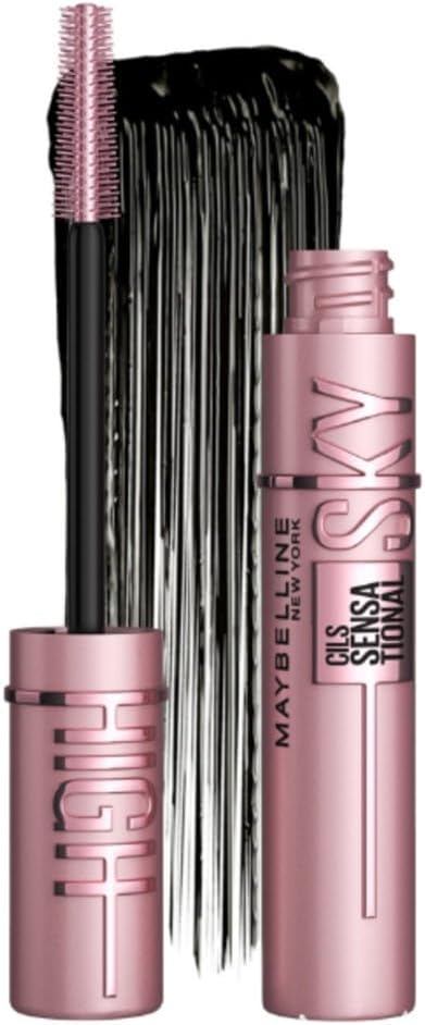 New York - Mascara Volume Intense Et Longueur Illimitée - Formule Enrichie En Extraits De Bambous Et De Fibres - Sky High - Teinte : Very Black - 7,2 Ml | Extraits Bambou Et Fibres, Brosse Flexible Capture Chaque Cil, Testé Dermatologique, Yeux Sensibles Et Lentilles