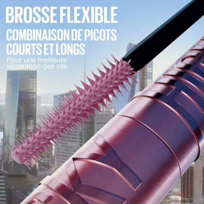 New York - Mascara Volume Intense Et Longueur Illimitée - Formule Enrichie En Extraits De Bambous Et De Fibres - Sky High - Teinte : Very Black - 7,2 Ml | Extraits Bambou Et Fibres, Brosse Flexible Capture Chaque Cil, Testé Dermatologique, Yeux Sensibles Et Lentilles