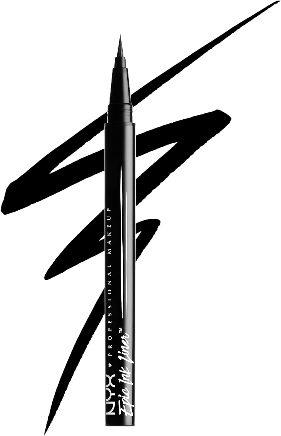 - Eyeliner Feutre - Waterproof - Tracé Précis - Couleur Intense Tenue Longue Durée - Embout Ultra-Précis - Formule Vegan - Epic Ink Liner - Teinte : Black (01) | Pointe Feutre Souple Précise, Formule Vegan, Trait Modulable Fin Ou Épais, Tenue Longue Durée