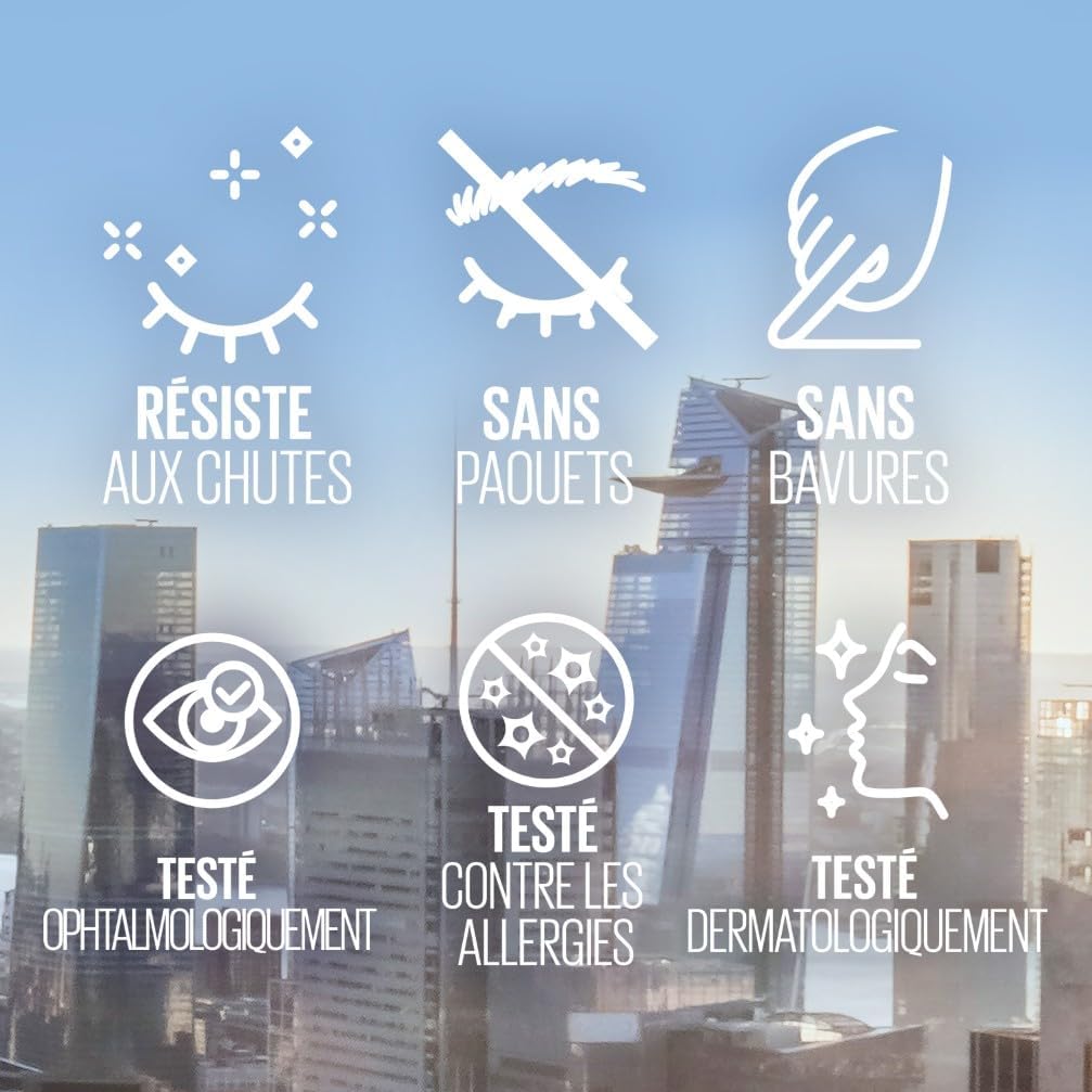 New York - Mascara Volume Intense Et Longueur Illimitée - Formule Enrichie En Extraits De Bambous Et De Fibres - Sky High - Teinte : Very Black - 7,2 Ml | Extraits Bambou Et Fibres, Brosse Flexible Capture Chaque Cil, Testé Dermatologique, Yeux Sensibles Et Lentilles