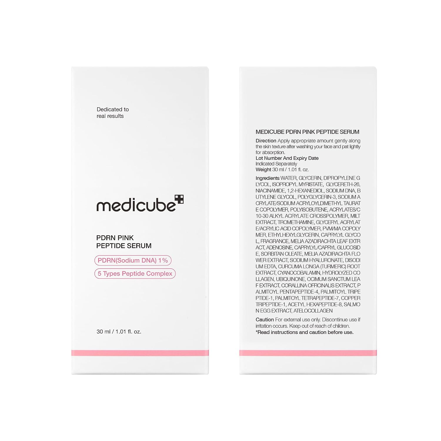 PDRN Pink Peptide Serum with Salmon DNA | Pink Glow Serum with Peptides & Niacinamide for Hydration & Firm-Looking Skin | Uneven Tone Care | Korean Skincare, 1.01 Fl. Oz