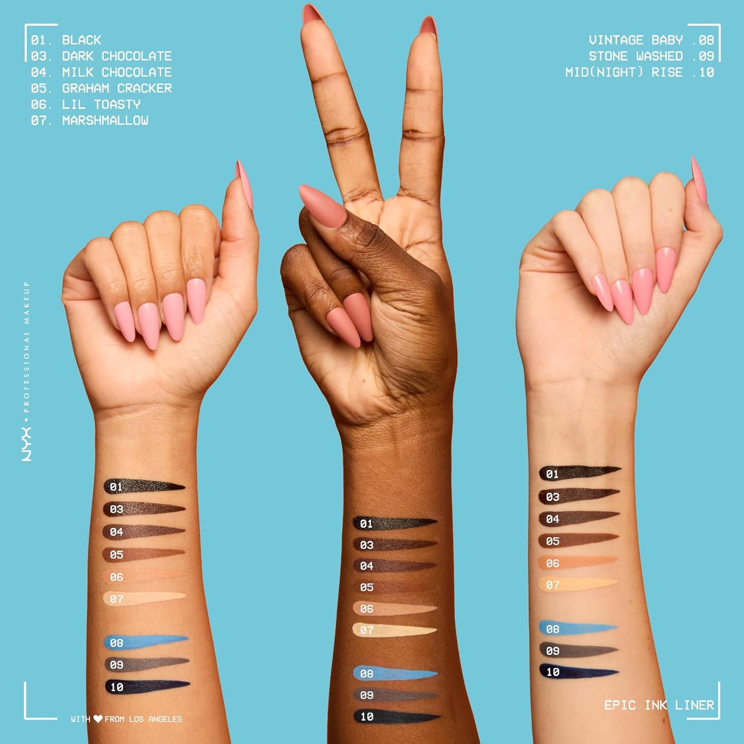 - Eyeliner Feutre - Waterproof - Tracé Précis - Couleur Intense Tenue Longue Durée - Embout Ultra-Précis - Formule Vegan - Epic Ink Liner - Teinte : Black (01) | Pointe Feutre Souple Précise, Formule Vegan, Trait Modulable Fin Ou Épais, Tenue Longue Durée
